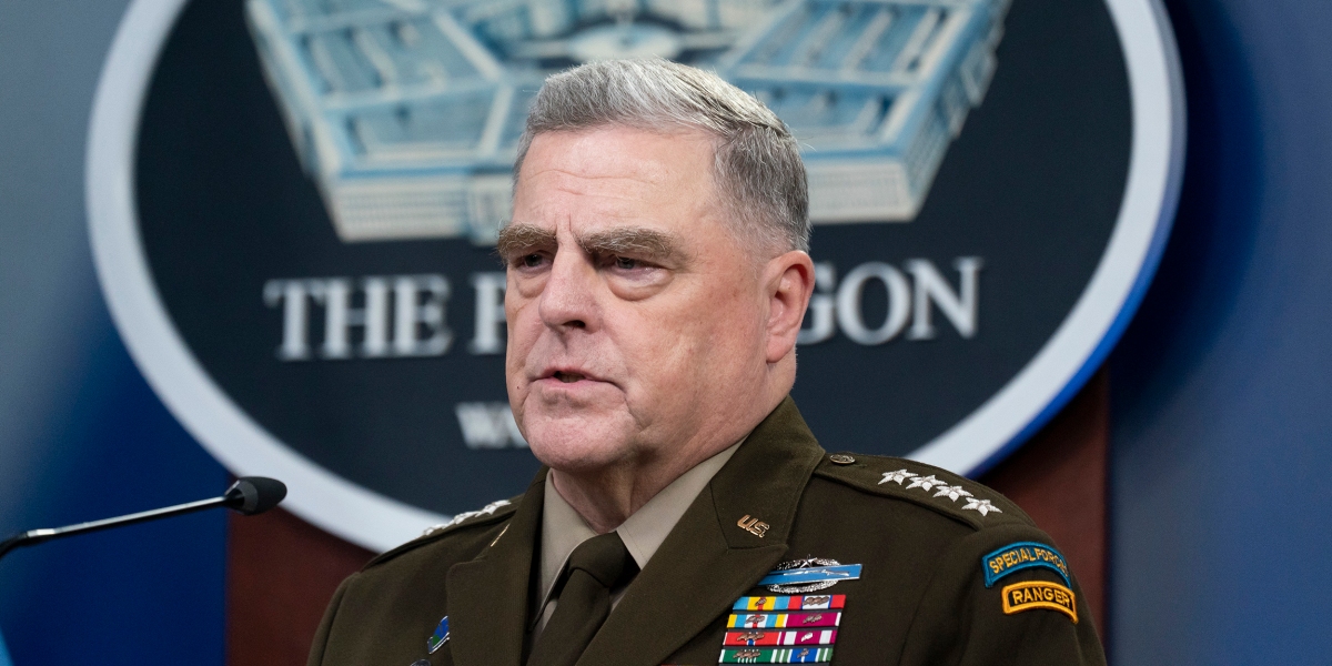 Joint Chiefs Chairman Gen. Mark Milley speaks during a media briefing at the Pentagon, July 20, 2022, in Washington.