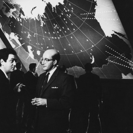 Peter Sellers as Dr. Strangelove and President Merkin Muffley in the 1964 Stanley Kubrick classic Dr. Strangelove or: How I Learned to Stop Worrying and Love the Bomb. (Photo by  John Springer Collection/CORBIS/Corbis via Getty Images)