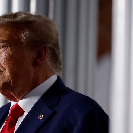 BEDMINSTER, NEW JERSEY - JUNE 13: Former U.S. President Donald Trump prepares to speak at the Trump National Golf Club on June 13, 2023 in Bedminster, New Jersey. Earlier in the day, Trump pled not guilty in federal court in Miami on 37 felony charges, including illegally retaining defense secrets and obstructing the government’s efforts to reclaim the classified documents. (Photo by Chip Somodevilla/Getty Images)