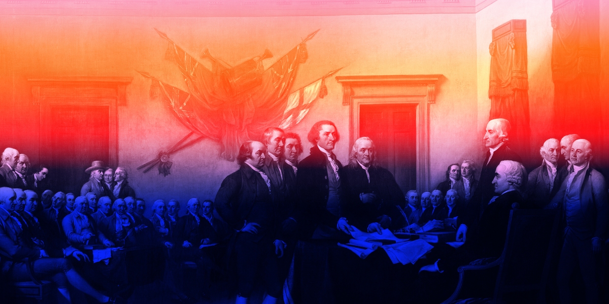 Signing the Declaration of Independence, July 4th, 1776 (Photo by Art Images via Getty Images)